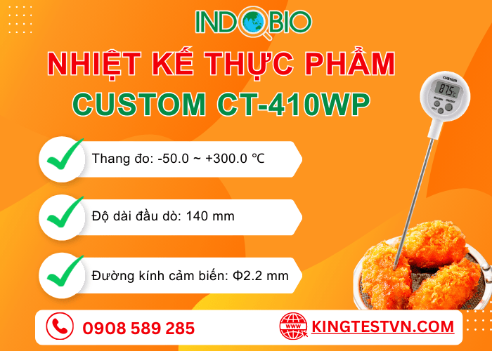 Thông số nhiệt kế thực phẩm Custom CT-410WP